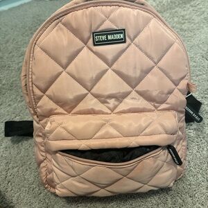 Steve Madden Blush Quilted Backpack